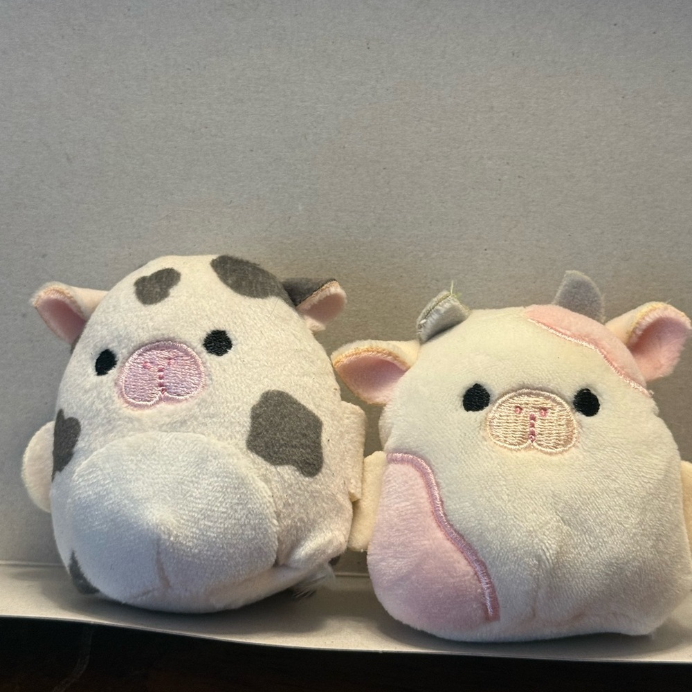 Micromallow Sea Cow/ Manatee set of 2 pink and black